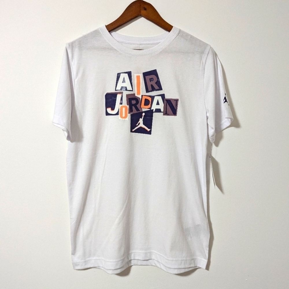 Air Jordan Youth Kids Air Cutout White T-shirt